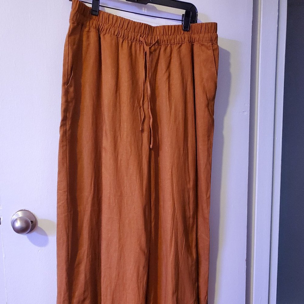 A New Day rust wide leg pants NWOT